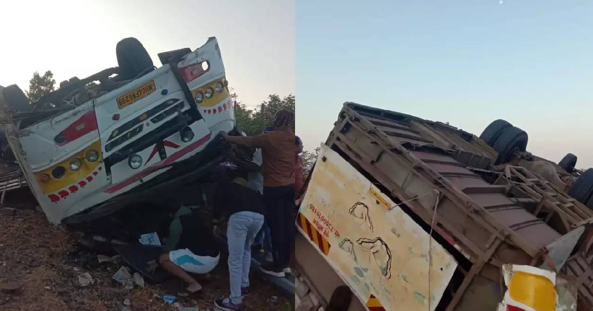 Maharashtra: Two killed, over 50 injured as bus overturns in Raigad